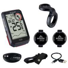 Ciclocomputador GPS Sigma Rox 4.0 - Com Cinta Cardíaca e Sensor de Velocidade e Sensor de Cadência.