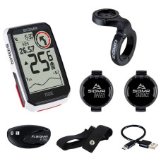 Ciclocomputador GPS Sigma Rox 4.0 - Com Cinta Cardíaca e Sensor de Velocidade e Sensor de Cadência.